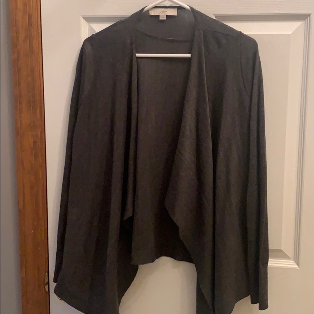 Loft heather gray sweater